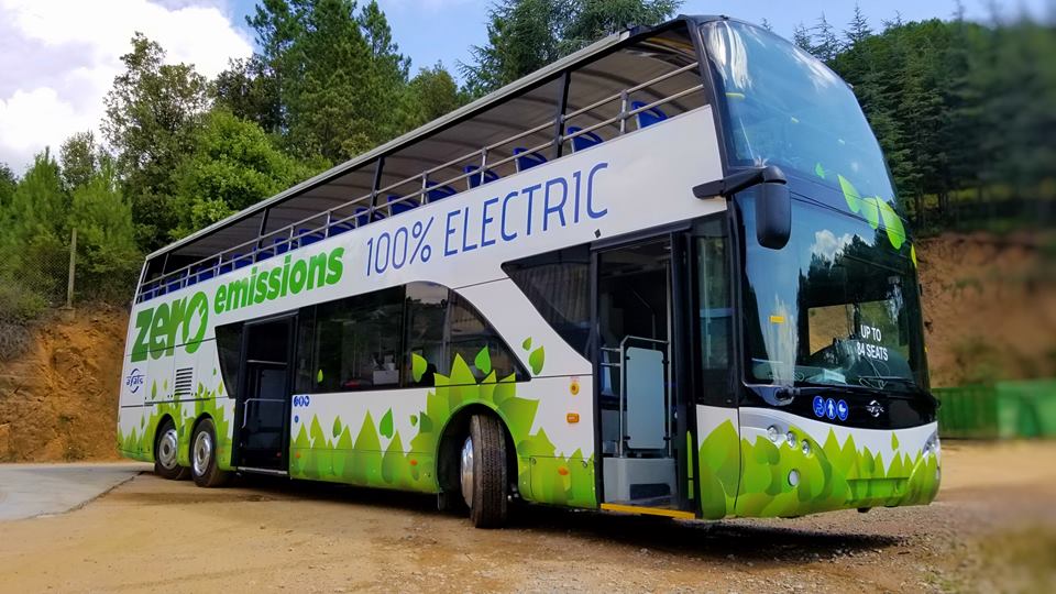 electric open top electric bus