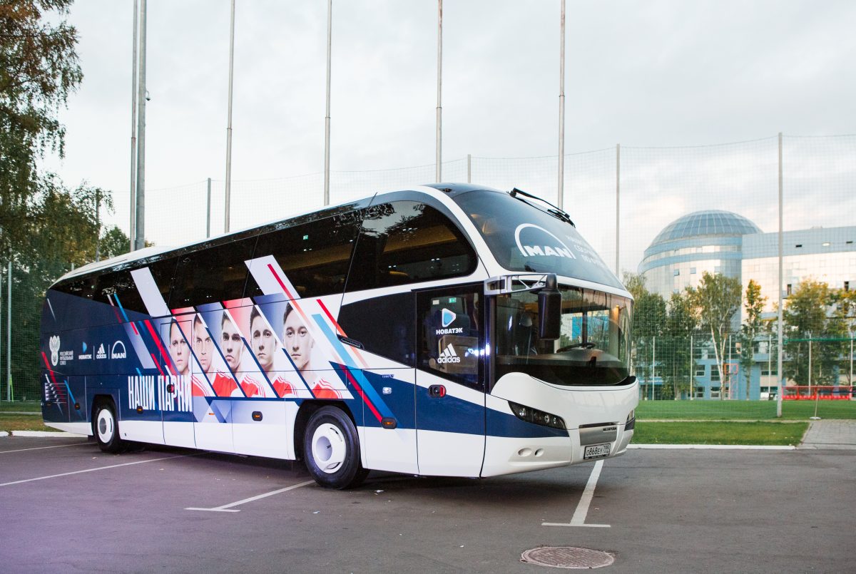 neoplan cityliner nazionale russa calcio